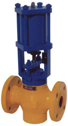 Pneumatic cylinde operated globe valve